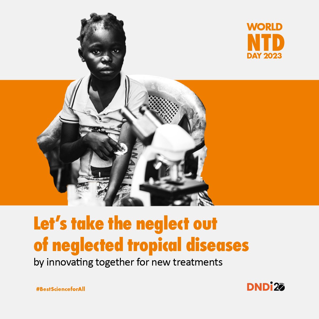 Neglected tropical diseases impact millions of people worldwide: we need research for treatments
now. On #WorldNTDDay, I stand with @DNDi to call for the #BestScienceforAll. By #InnovatingTogether, we can bring the best science to the most neglected.