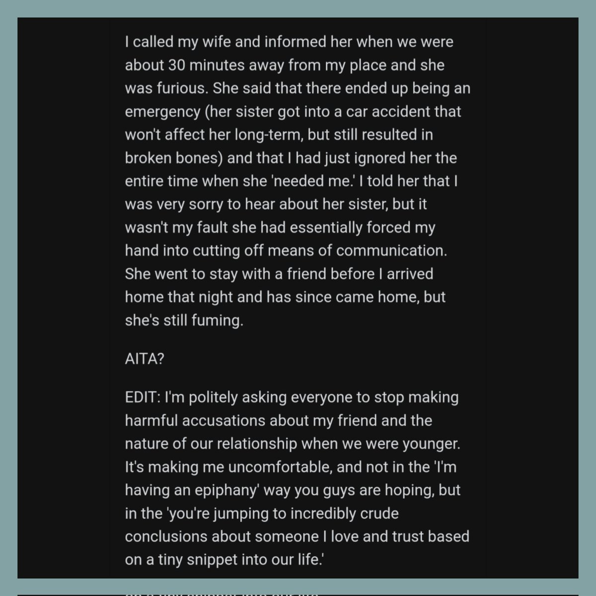 Not gonna lie, he had me in the first half but I feel like his wife's Spidey senses were on high alert for a reason. 😒