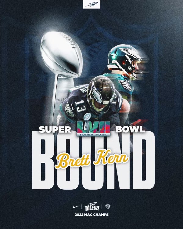 Headed to the Super Bowl! Congrats @brettkern6 🚀🏈

 #SuperBowlLVII l  #TeamToledo