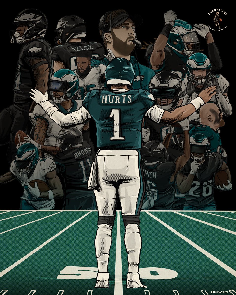 dhwanisaraiya_'s tweet photo. 🦅 Birds Giveaway 🦅

1) Signed Smitty Mini Helmet
2) Hurts SB Patch T-Shirt
3) (2) 24x36 posters of my Eagles art! 

RULES: ⬇️
- Like/RT
- Follow
- Tag an eagles fan! 💚
- Reply with your favorite moment from this season 😎

GOOOOO BIRDS #FlyEaglesFly https://t.co/qt1ZLNGyqK