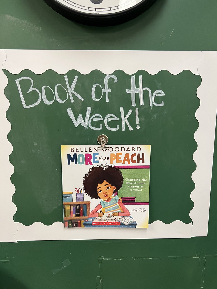 In honour of February starting this week, which is also Black History Month “More than peach” by Bellen Woodard  is the book of the week that we are going to talk about and do activities in class with 🥰
