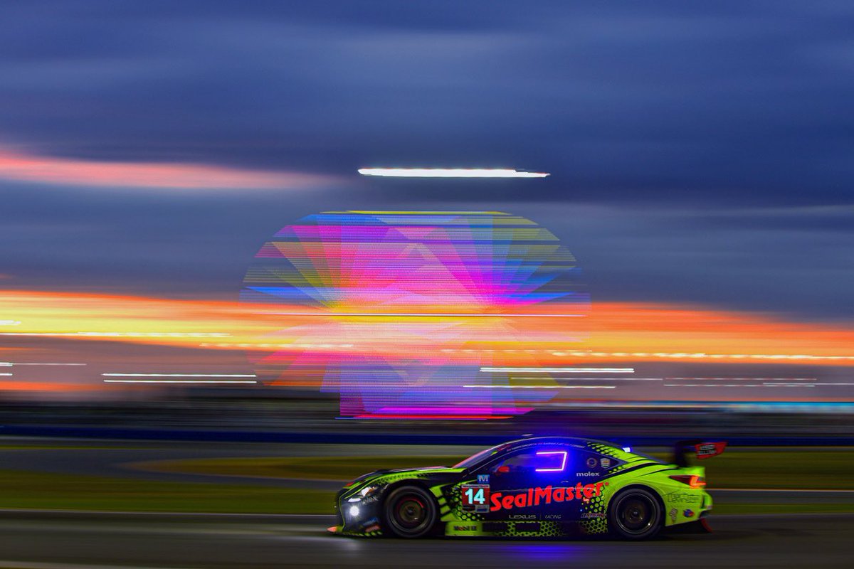 BenBarnicoat's tweet photo. A crazy end to a frantic race, &amp; so proud of the whole @vassersullivan @lexusracingusa team who pushed to the very end.

We were in the fight all the way &amp; showed we had what it takes to challenge for the win. Amazing to stand on the @Rolex24Hours podium! 🏆 

#Daytona24 #rolex24 https://t.co/4bhMeMIM17