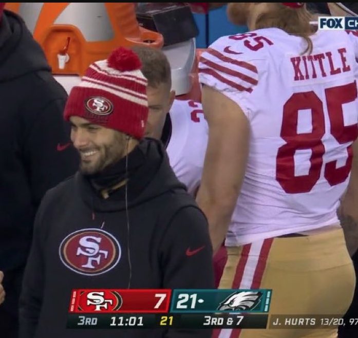 JIMMY G IS SMILING