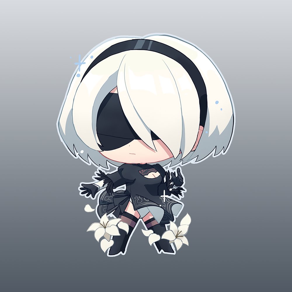 ヨルハ二号B型 「Some nier automata charm designs I'll be」|Cheer 🐶🌸 @zinesのイラスト