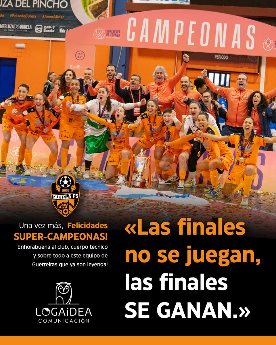Una vez más, SUPERCAMPEONAS DE ESPAÑA!

Felicidades! @burelafs 

#BurelaFS #Burela #Futsal #SomosFutsal #SuperCopa

@Jozi_Oli1 @danyafera8 @cilenefutsal06 @pgmota7 @antipg8 Jenny @irenesamper16 @EmillyMarcondes @CariGd99 @patriciiaa24 @emmlosada14 @davidmarina_pni @AlbaVilaDiet