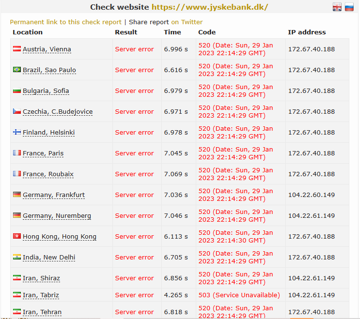 thtghostkiller's tweet photo. Both the website and the mobile application of Jyskebank, one of the largest banks in Denmark, were closed by us.
https://t.co/LQdHyqdJ3C -down @jyskebank
If you burn the Quran, we will burn both your servers and your mobile apps! #opdenmark #denmark #cyberattack #breaking #news https://t.co/uiBk0ZznQL