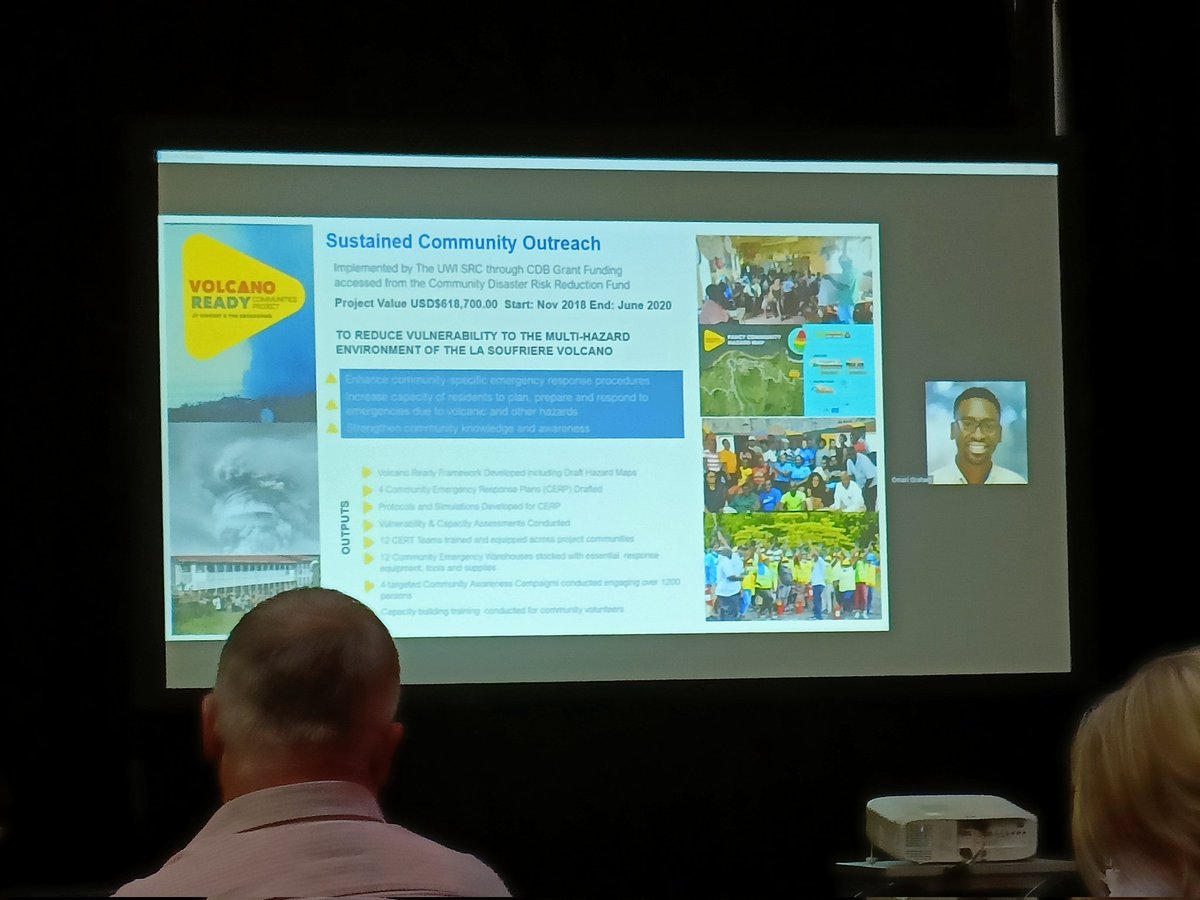 Great to hear virtually from @mari_G86 at #iavcei2023! A reminder of the extraordinary efforts of @uwiseismic during the 20-21 La Soufriere eruption. A super thesis too, Omari! Wish we could've caught up in person 😔