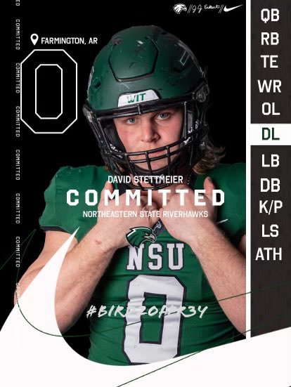 I’m so excited for the opportunity to excel at the next level with NSU! <a href="/NSU_Football/">Northeastern State Football</a> <a href="/CoachDCarter56/">Damani Carter</a> <a href="/JREldridgeVVR/">J. R. Eldridge</a> <a href="/Coach_MikeLucas/">Mike Lucas</a>