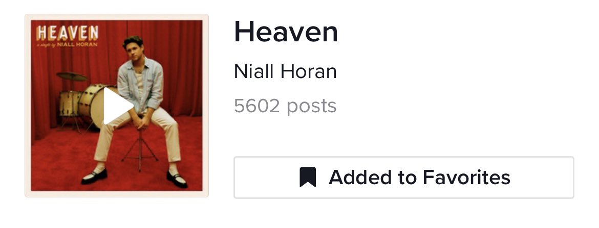 The “Heaven” audio has been used in over 5.6K videos on TikTok! 

Lets keep using the audio in all of our TikTok’s and interact / boost other videos using the audio to make it popular! 

#niallhoran <a href="/NiallOfficial/">Niall Horan</a>