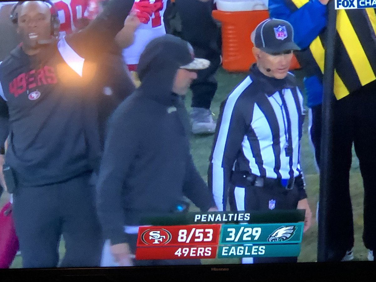 nick_suwito's tweet photo. Shanahan Is Pissed!!! Hussey and his Crew Screwed the @49ers with penalties that would cost the game!!! 

Good Job Hussey https://t.co/w6P7quBtej