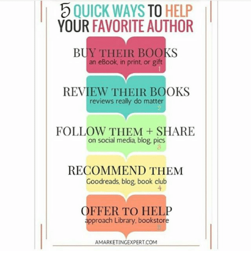 SipctarFiGen's tweet photo. @GemSivad 5 Quick ways to help your favorite #Authors 
#WritingCommunity #RomanceReaders #supportyourauthors https://t.co/Lv6QFuKTBT