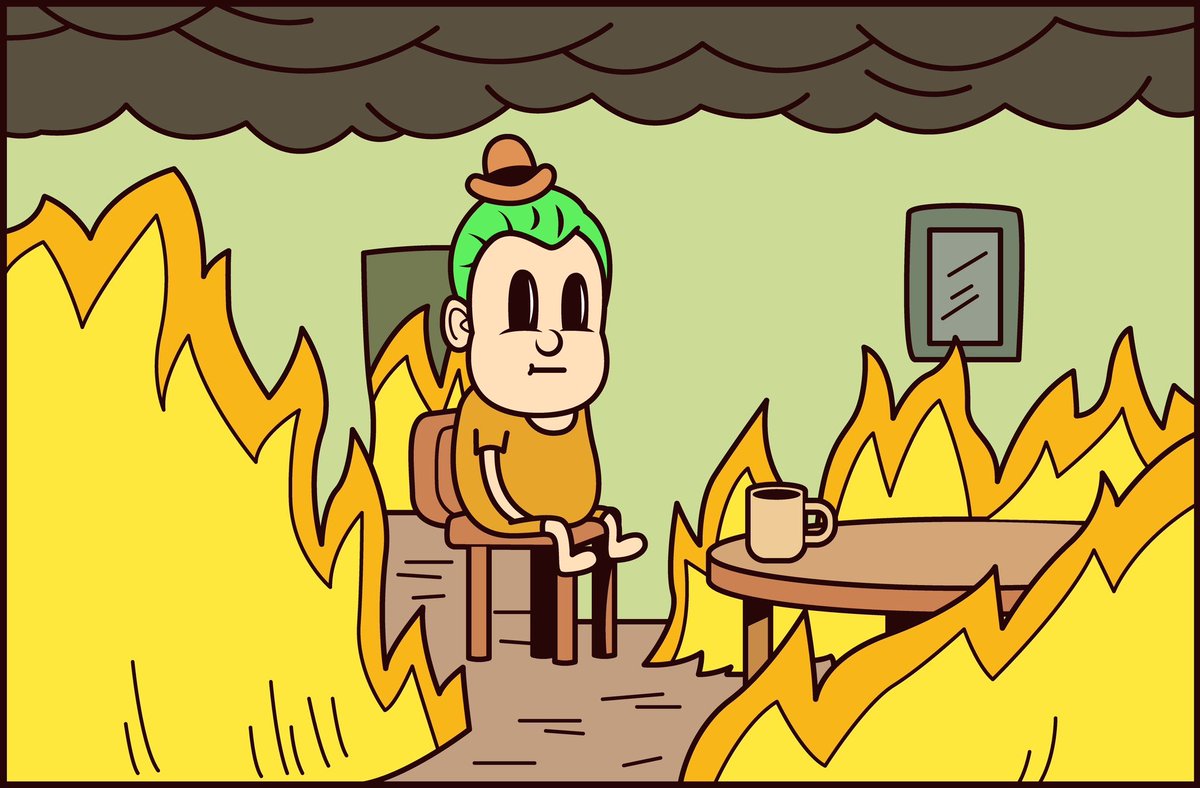 Me minding my own business in the midst of a never-ending shitstorm of Web3 drama.