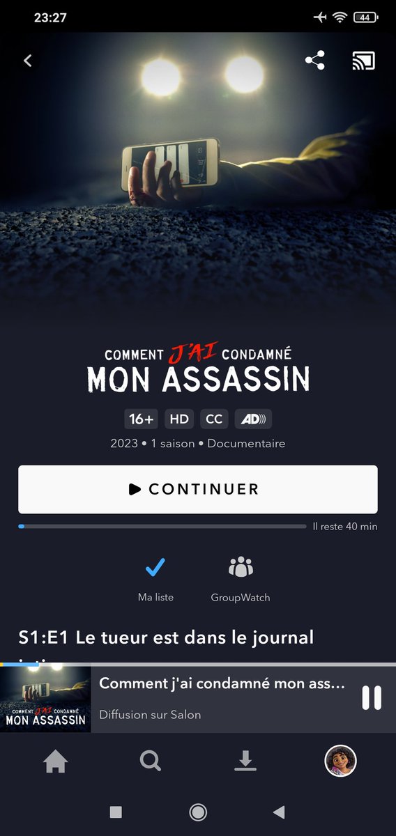 Sabi60's tweet photo. Parce que ça faisait longtemps, je commence cette série documentaire sur Disney @gioviannac @lavisionneusee... À suivre 😉 #serieaddict https://t.co/zSIg9gSA8x