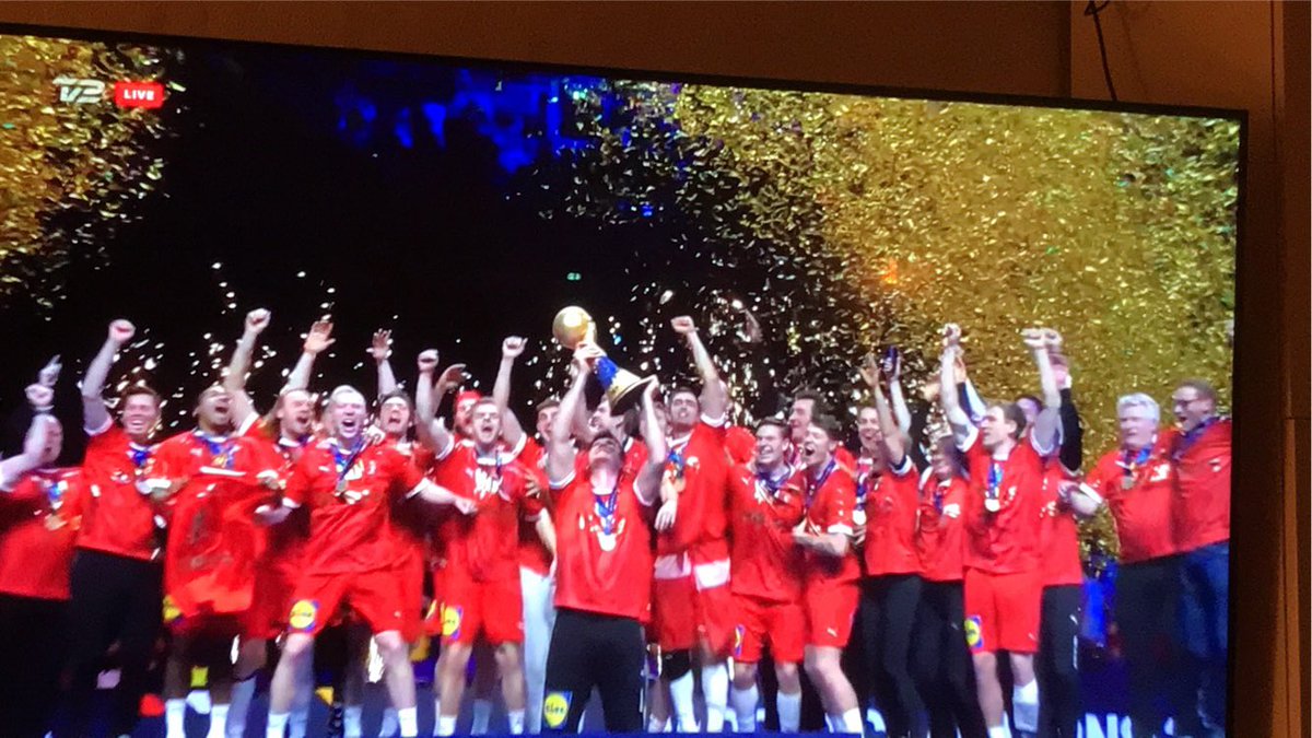 Learbjerg's tweet photo. WORLD CHAMPIONS 🇩🇰🥳
First nation to defend the title 3x! So proud of the boys.. absolutely amazing 🥹🥹 #Handball https://t.co/LEyZYIrJNE
