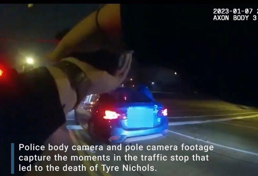 Amberisms_'s tweet image. This is Preston Hemphill. Detective Hemphill is named in the affidavit as having deployed his taser. He’s 26, born in July 1996. He needs to be charged accordingly for his part of contributing to Tyre Nichols being murdered. Notice the Apple Watch in both pictures..same band.