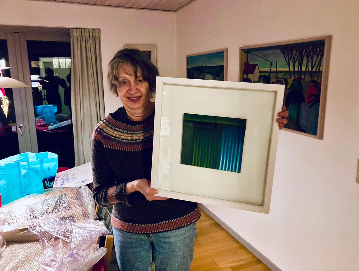 One of my #painting made its way to a #collector in #Denmark @markbourke_art #markbourke #markbourkeart #markbourkepaintings