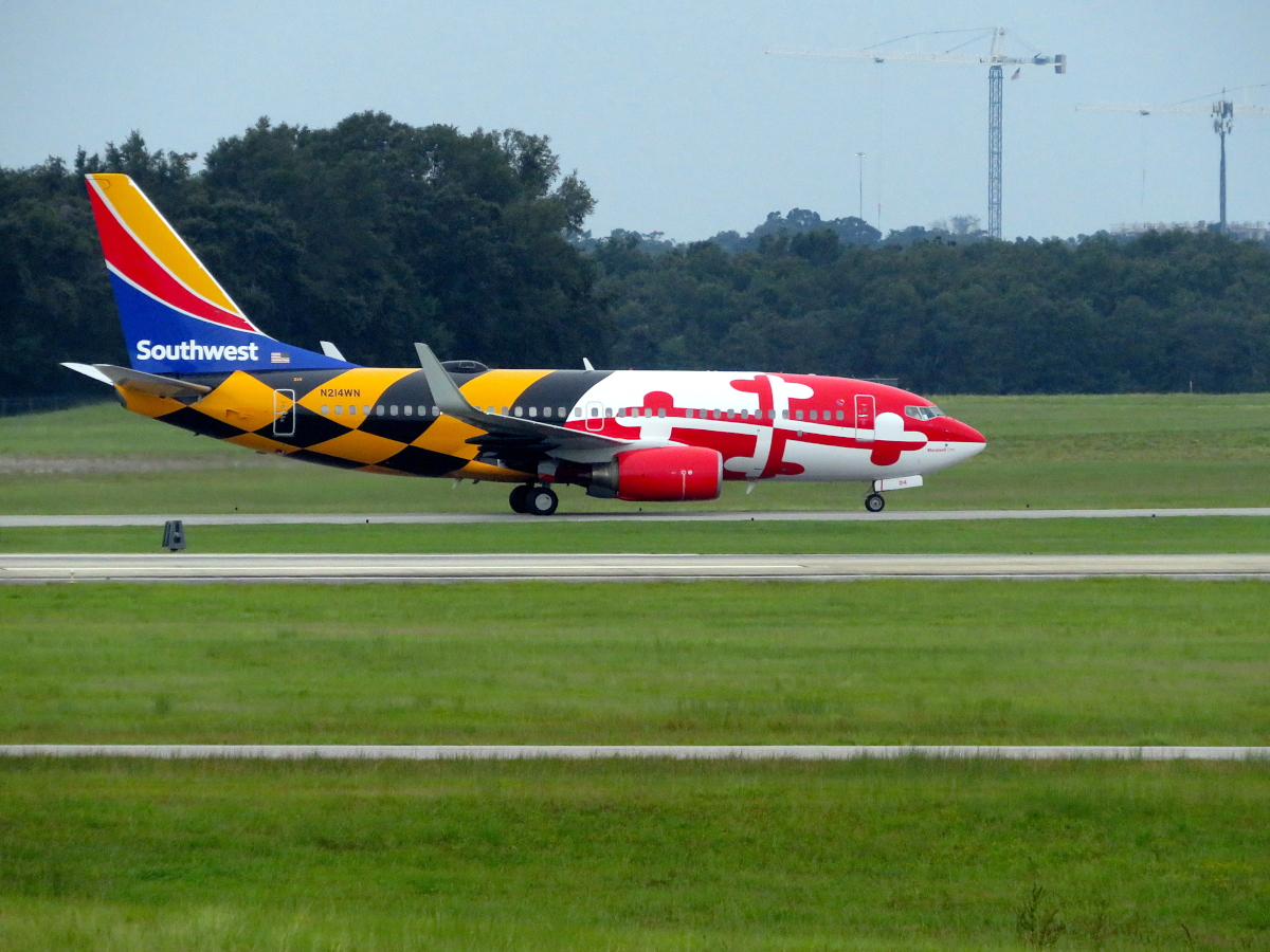 PNS_Spotter's tweet image. .@SouthwestAir B737-700 Maryland One @flypensacola 09/14/21 #Planespotting #AvGeek #SWApic