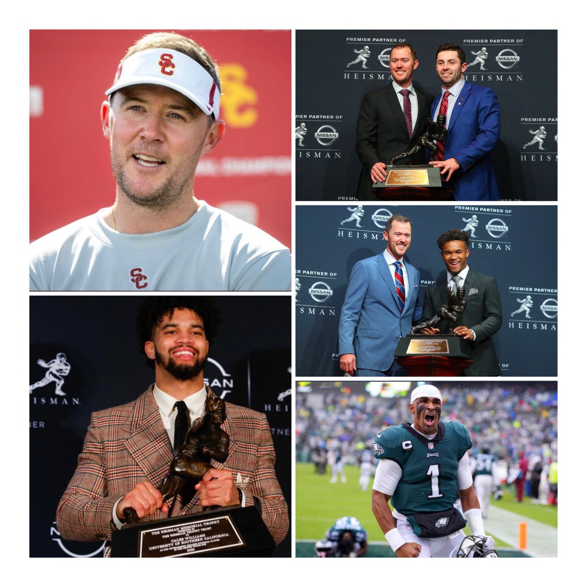 MckayJ's tweet image. Jalen Hurts was benched at Alabama, and considered a system QB at best.

Then he met Lincoln Riley.

Now he’s going to the Super Bowl.

Good things happen when LFR whispers in your ear. 
😉 ✌️