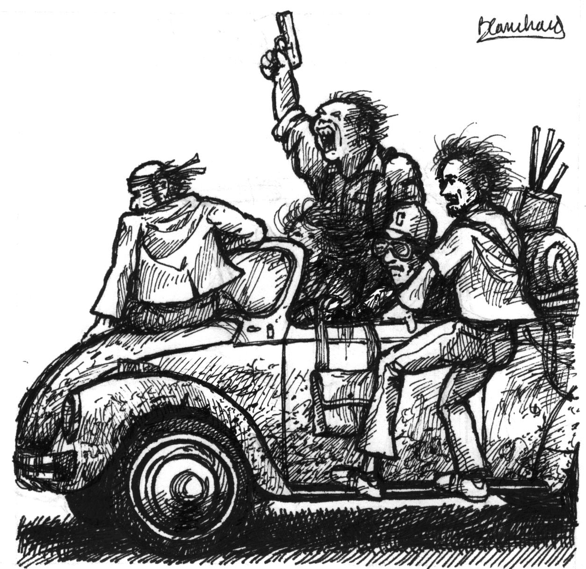 PostApocTTRPG's tweet photo. Art by Doug Blanchard from the Fringworthy Game Supplement Rogue 417 #PostApocalypse #TTRPG #RPG #Rogue417 #Fringeworthy #DougBlanchard https://t.co/FhrlaAzWRN