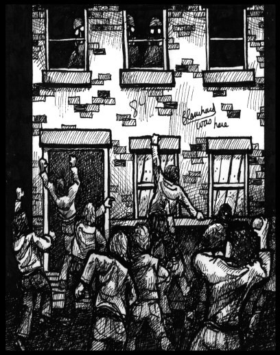 PostApocTTRPG's tweet photo. Art by Doug Blanchard from the Fringworthy Game Supplement Rogue 417 #PostApocalypse #TTRPG #RPG #Rogue417 #Fringeworthy #DougBlanchard https://t.co/fWWHBQqRLu