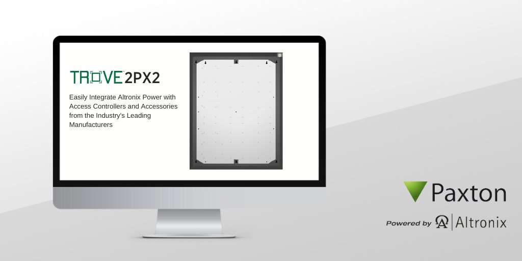 AltronixCorp's tweet image. The @PaxtonAccess Altronix Trove2 wall mount access and #PowerIntegration solution can be custom configured to meet your system requirements. Learn more and design your Trove here: #AccessContol #PowerSolutions

hubs.la/Q01yQD4-0