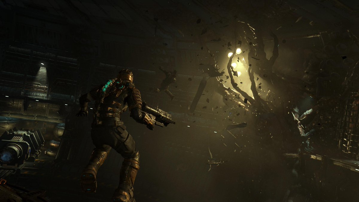 Justin__Door's tweet photo. #DeadSpaceRemake is truly what a remake should be. Not just a visual upgrade but far more than that. Everything has been streamlined to look, feel, and play better. I had a fantastic experience the whole way through playing arguably the greatest survival horror game ever made. https://t.co/01h5rNyqwg