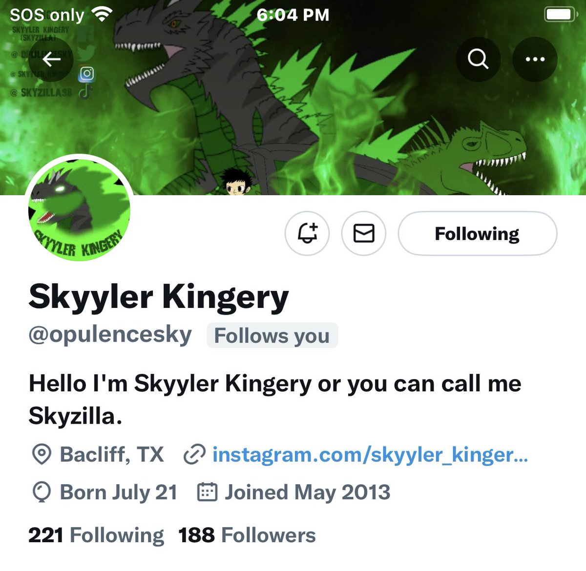 2007_minus's tweet image. Everyone, Go Block This Mf Skyyler Kingery. He’s literally teaming up with a racist person to bother my bro @MatthewGodzilla, And by this point, he just keeps getting worse.
