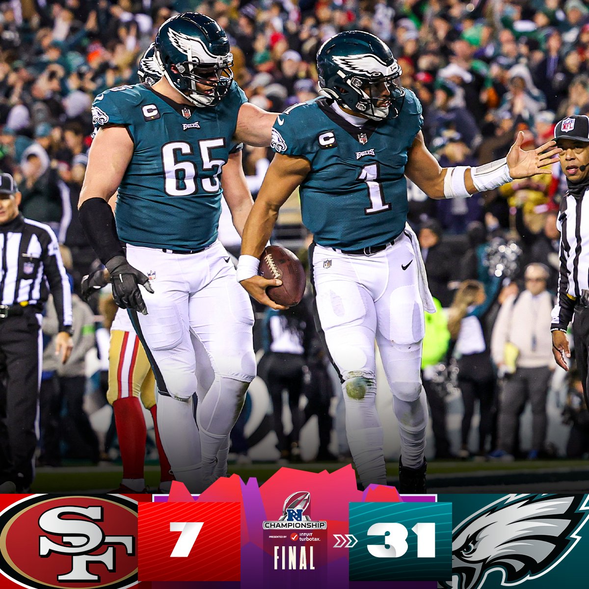 NFL on X: FINAL: The @Eagles are your 2022 NFC Champions! #SFvsPHI   / X