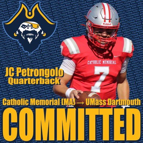 I am thrilled to announce my commitment to the 2022 MASCAC champs, Umass Dartmouth to further my academic and athletic career! #wintherep <a href="/UMASSDCoachSly/">Josh Sylvester</a> <a href="/Cmfootball2020/">Catholic Memorial Knights</a>