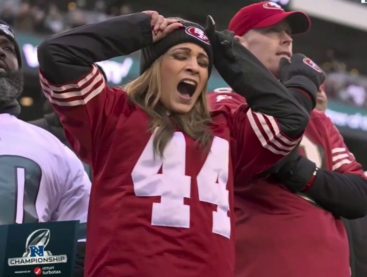 HandsOnHeadFans's tweet photo. It was that kind of day for the 49ers.
#NFCChampionship #SFvsPHI https://t.co/fVFOnsBIw9
