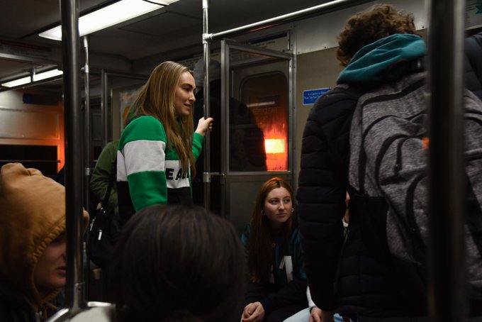 Packed, happy SEPTA ride to City Hall because WE&rsquo;RE GOING TO THE SUPER BOWL https://t.co/DPAwpD0D8n<a href="/tag/huntforthemoney"class="tags"><span>#huntforthemoney</span></a>