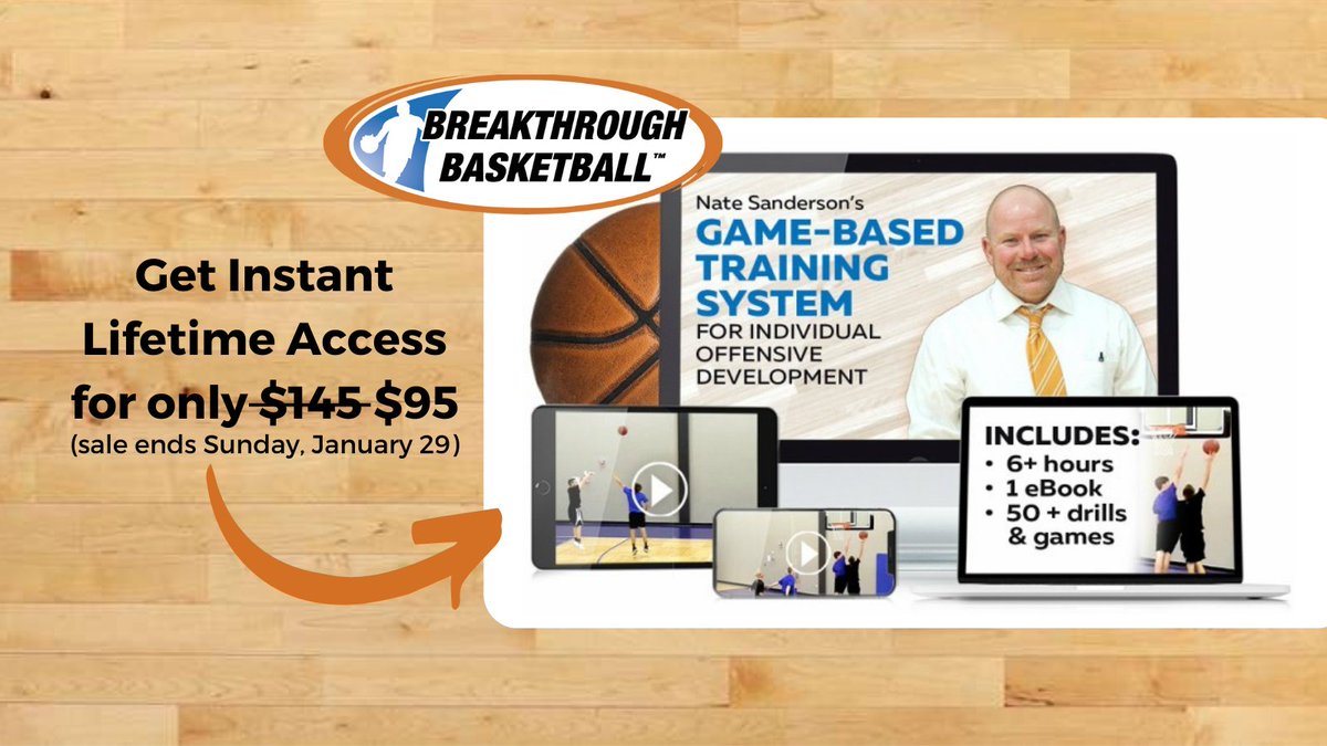 This is your LAST CHANCE to claim your special $50 discount (30% off) & 4 FREE bonuses for Coach Nate Sanderson’s “Game-Based” Training System.

breakthroughbasketball.com/pr/sanderson-g…

@CoachNSanderson  #breakthroughbasketball #basketballcoach #basketballdrills #basketballoffense