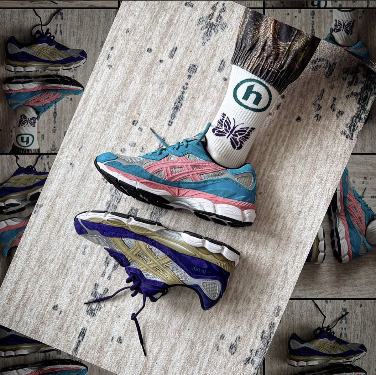 JimiJamesY0's tweet photo. Don’t hear a lot of noise about @ASICSamerica but DANG- throw a pair in a blender with #AwakeNewYork & we got a Home Run, y’all🍃
🪄✨🔮🦋🧪🪁
#needles #needlesjapan #hiddenny #hiddensocks #asics #kotd #kicksoftheday #kicksonfire #kicks #sundayfunday #asicsGel #sneakerheads🔋🧵🔋 https://t.co/6T9G71nkPF