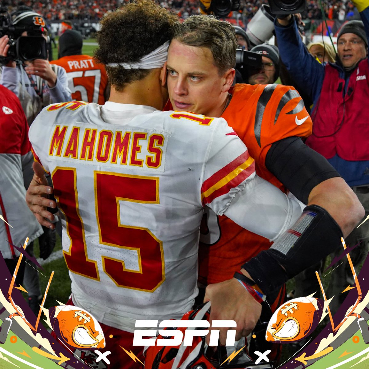 NFLLive_esp's tweet photo. Tiempo de la verdad... 

¿Con quién se quedan?

RT 🔁 Joe Burrow

MG ❤ Patrick Mahomes 

#NFLxESPN

https://t.co/GeH853tAkJ https://t.co/E6k2I4nWX8