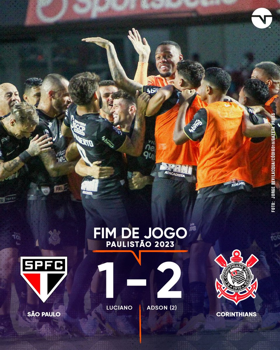 TNTSportsBR's tweet photo. FIM DE JOGO! DEU TIMÃO NO MORUMBI! No primeiro clássico de Fernando Lázaro, o Corinthians sai com os três pontos! 🔥🔥⚫⚪ 

Corinthians x Botafogo-SP é domingo (05), a partir das 17h45, na @hbomaxbr e na @tntbr. https://t.co/kSAbBflHMv #PaulistãoNaTNT #PaulistãoNaHBOMax https://t.co/vA9YjR4n8U