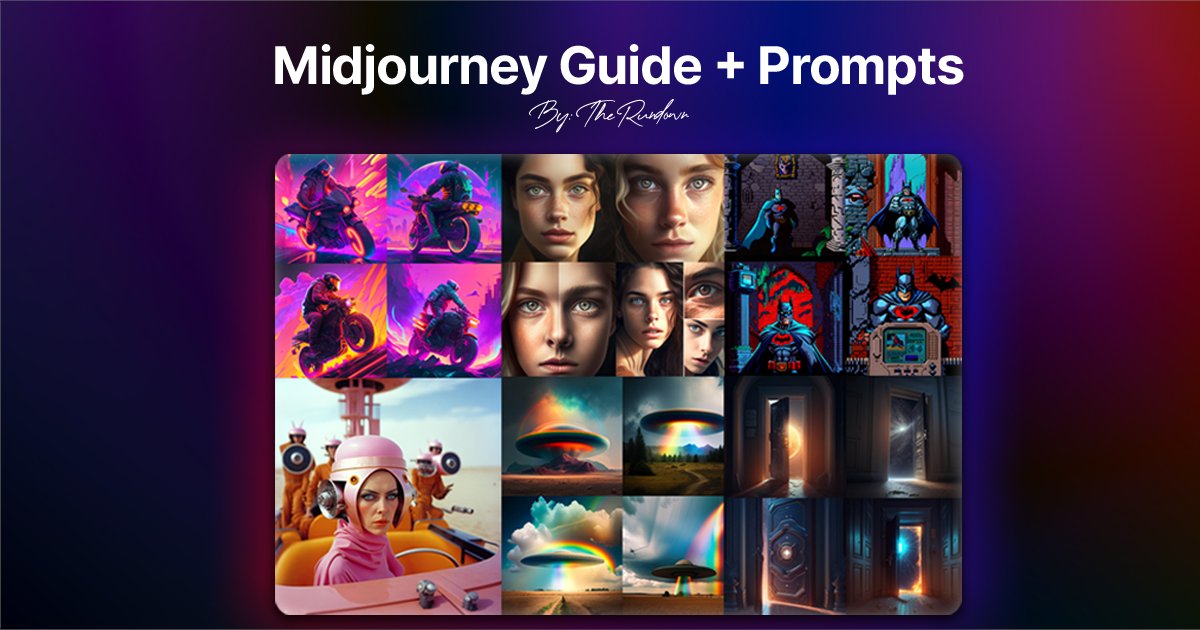Midjourney is one of the most revolutionary tools of 2023.

But most people don't maximize it.

We built this full Midjourney Guide + Secret Prompts.

FREE for 24 hrs

Just:
1. Follow, Retweet, Comment 'dm'
2. Subscribe to newsletter in our bio (optional)

&amp; We'll DM it to you!