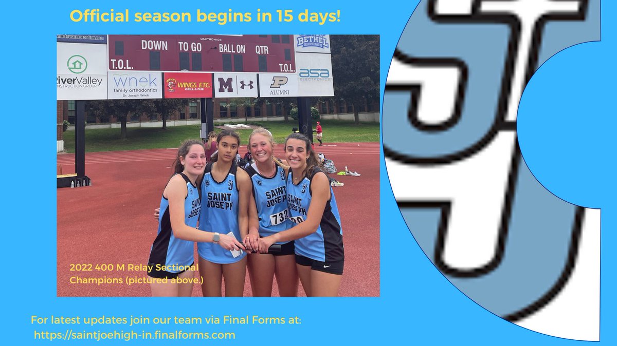 SJTrackXC's tweet photo. 15 days until the start of track &amp; field season in Indiana! https://t.co/GU2PsTW08G