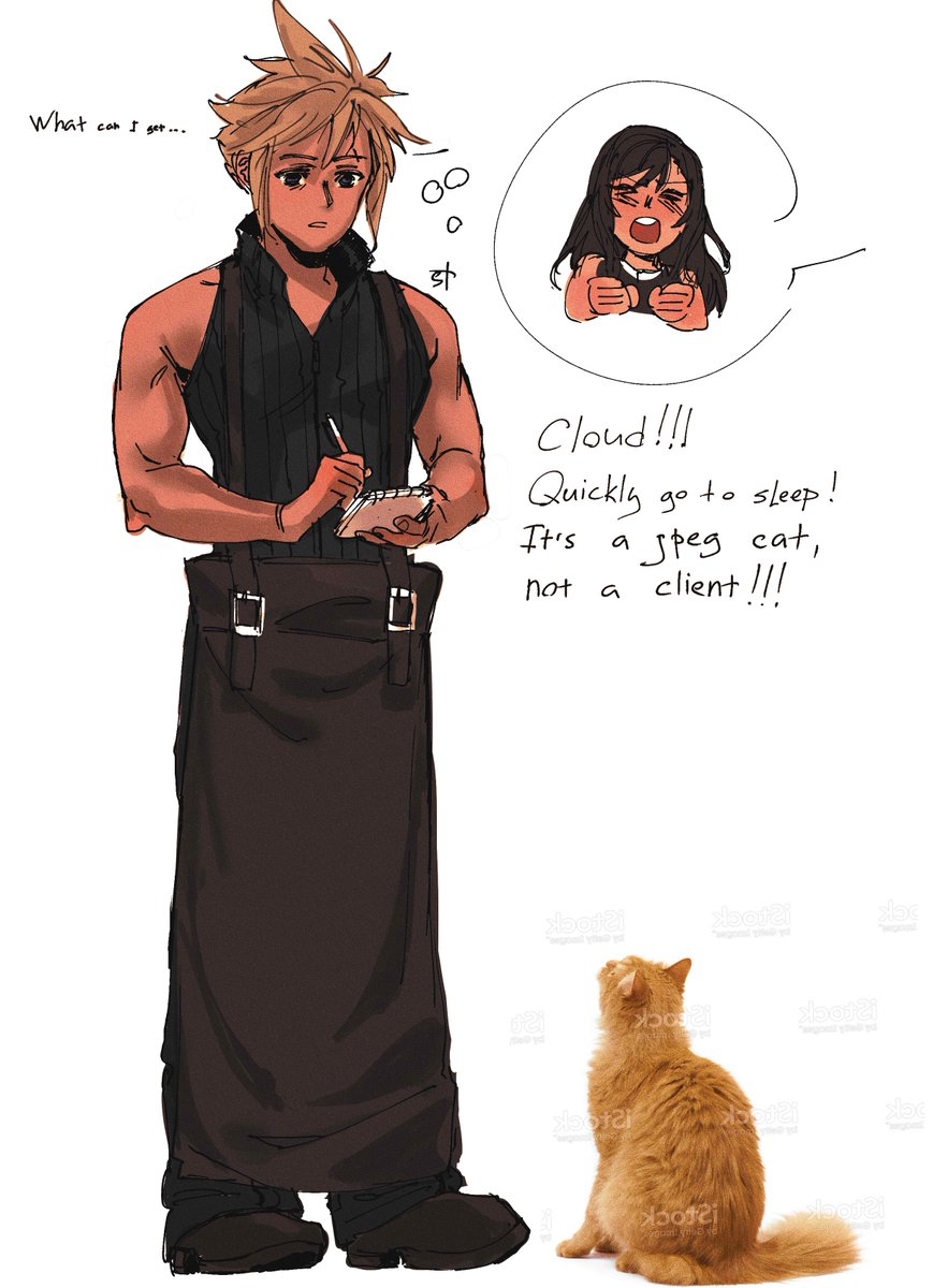 Cloud decided to help Tifa right after returning from a long delivery 