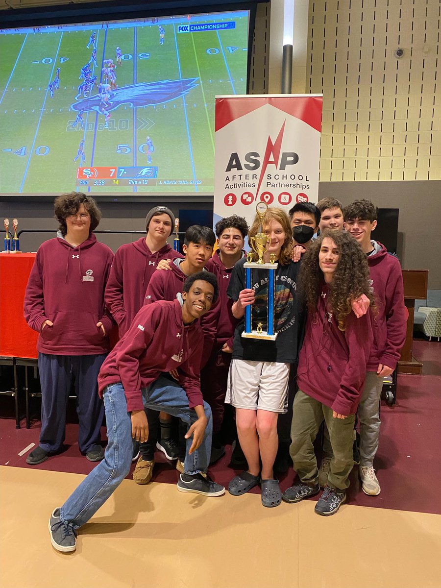 dytcmd's tweet photo. Celebrating the win today, and not only the @Eagles
— @AbingtonSenior Chess team takes home 1st place at #phillyASAP Checkmate Violence tournament
#ItsAPhillyThing https://t.co/nwFCYjNlLm