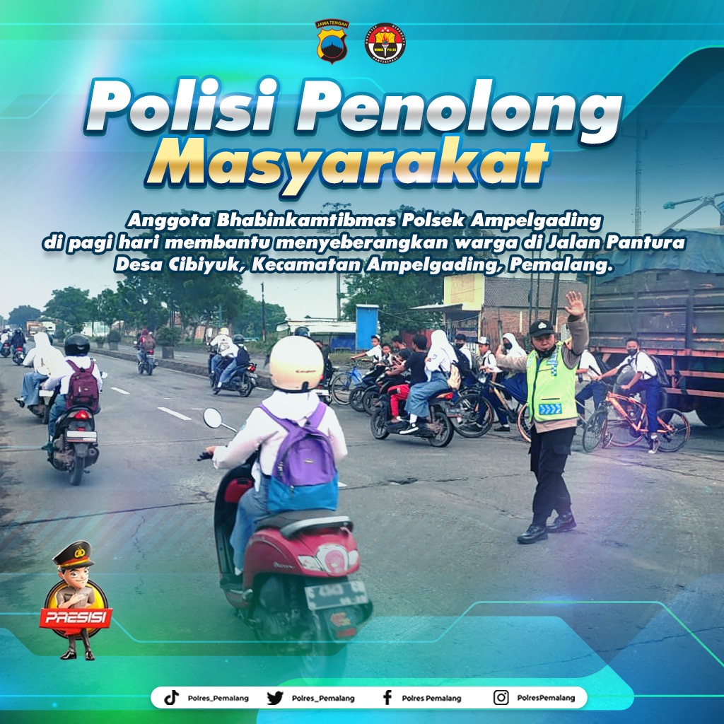 polres_pemalang's tweet photo. Polisi Penolong Masyarakat.
PH Pagi dalam rangka menciptakan situasi Kamtibmas yang aman dan kondusif
#bhabinkamtibmas #pakbhabin #phpagi #sekolah #pemalang
@DivHumas_Polri
@poldajateng_
@polres_pemalang
#polripresisi https://t.co/SJsVL8vfMJ