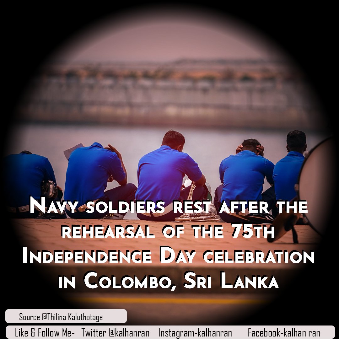Navy soldiers rest after the rehearsal of the 75th Independence Day celebration in Colombo, Sri Lanka
#LKA #SriLanka #SriLankaNavy #IndependenceDay #SriLanka75 #ThilinaKaluthotage
twitter.com/ThilinaKalu/st…