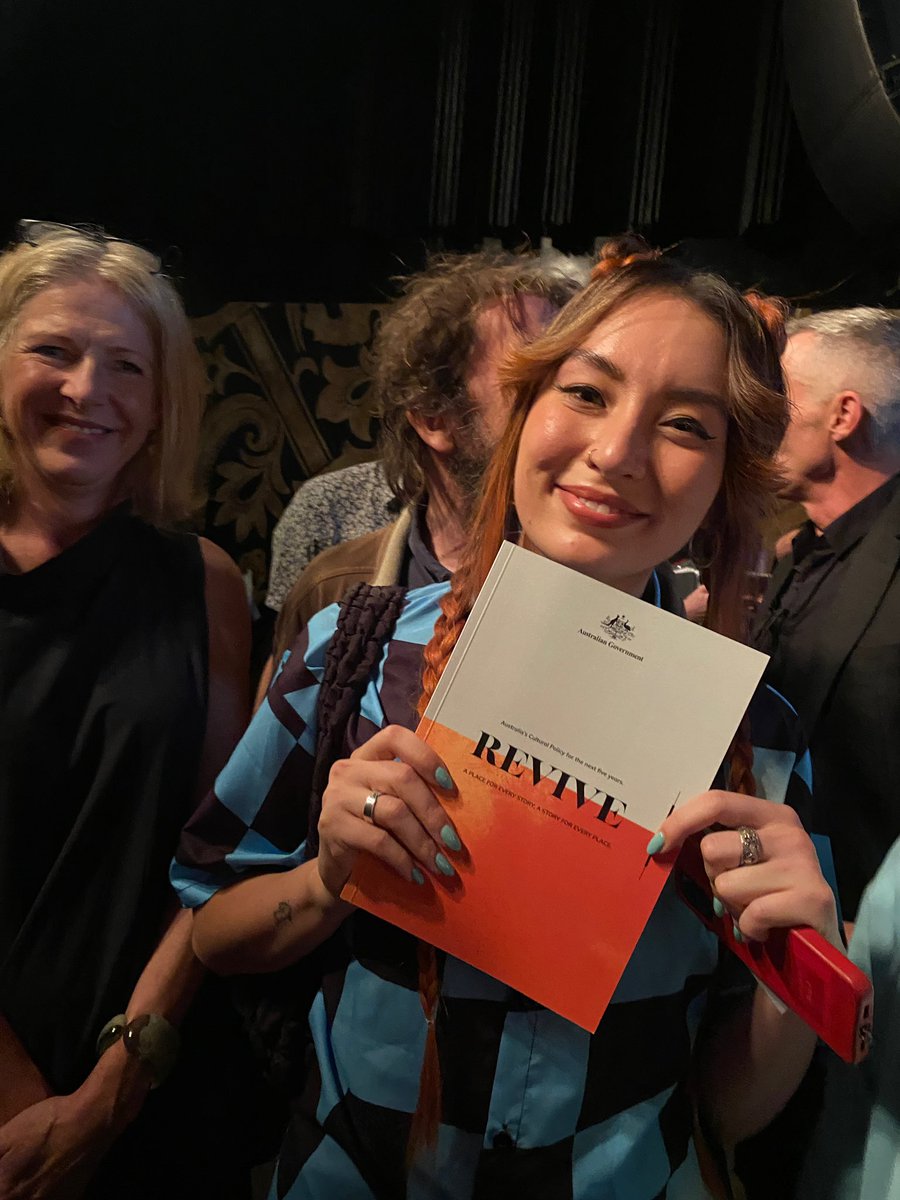 JaguarJonze's tweet image. An emotional day at the National Cultural Policy launch where our artistry and survivor cries have been heard @Tony_Burke @AlboMP @AusGovArts