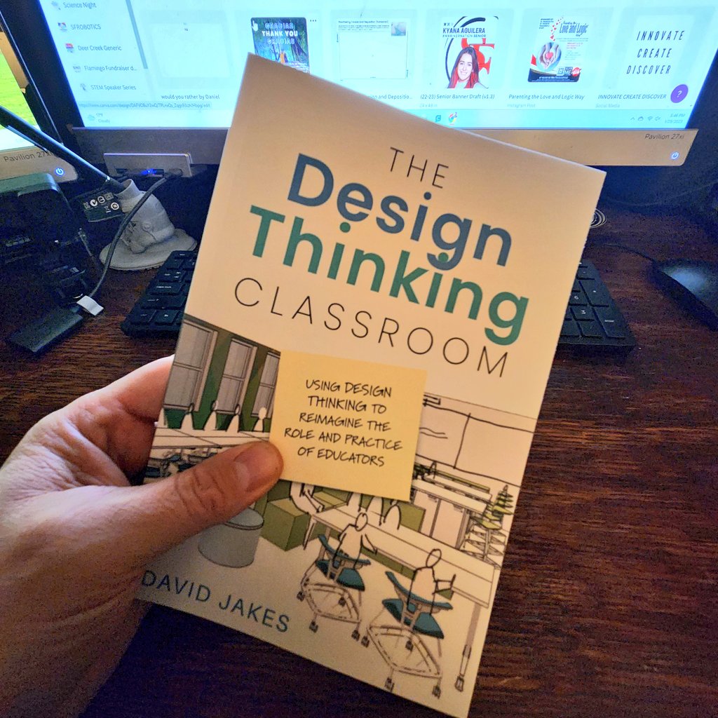 Just arrived: The Design Thinking Classroom from @djakes.  It's on my list to start this week.  #DesignThinking #personalizedpd #books #learning