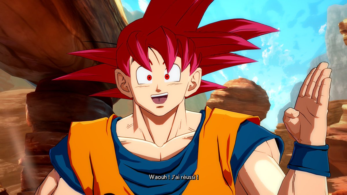 VhalarMorgalis's tweet photo. #BaseGoku color11 with a manga outfit vs Goku SSJ God (eyes fixed + less darker hairs) for #DragonBallFighterZ. https://t.co/7lkhvb6tHK
