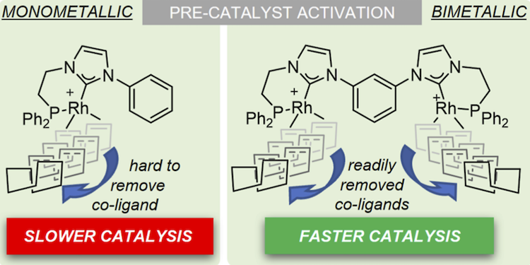 Szostak_Group's tweet photo. #NHCs #NHeterocyclicCarbenes Pernik group reported a new class of #chelating #bimetallic NHC/phosphine-Rh(I) complexes for #hydrosilylation reactions. Bimetallic enhancement & faster activation vs. monometallic catalysts! @Shiyi37699738 @ACSCatalysis
https://t.co/Ll2KWgphBp https://t.co/7JK6EG9Z0S
