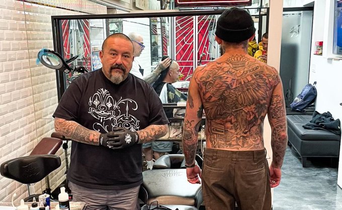 Marlon Vera details impressive back tattoo by famous artist Mister Cartoon 