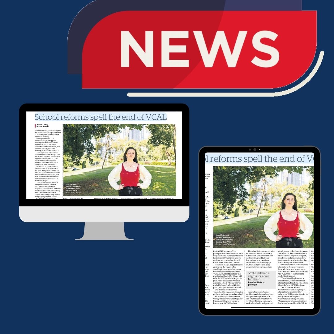 We were in the paper! With a new year comes the introduction of the VCE Vocational Major. Our Principal Mr Brendan Watson  was quoted for the article. Check out the link below to have a read. 

theage.com.au/politics/victo…