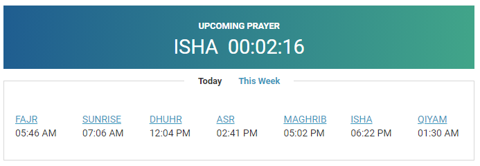 mohon pamit dulu, siap2 shalat isha..