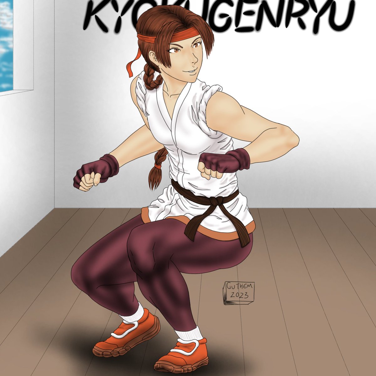 Guthem_'s tweet photo. #SakazakiYuri #AoF #YuriSakazaki #Kyokugen #KyokugenRyu #Karate #ArtOfFighting #KoF #KingOfFighters #TheKingOfFighters #KoF15 #KoFXV #Dojo #KarateRyu #legging #karategi #braids #KarateStance #KaratePractice #KarateDo #Shinkiro fan here #KarateDojo #SNK #ShinNihonKikaku https://t.co/8sHuQOjfTc