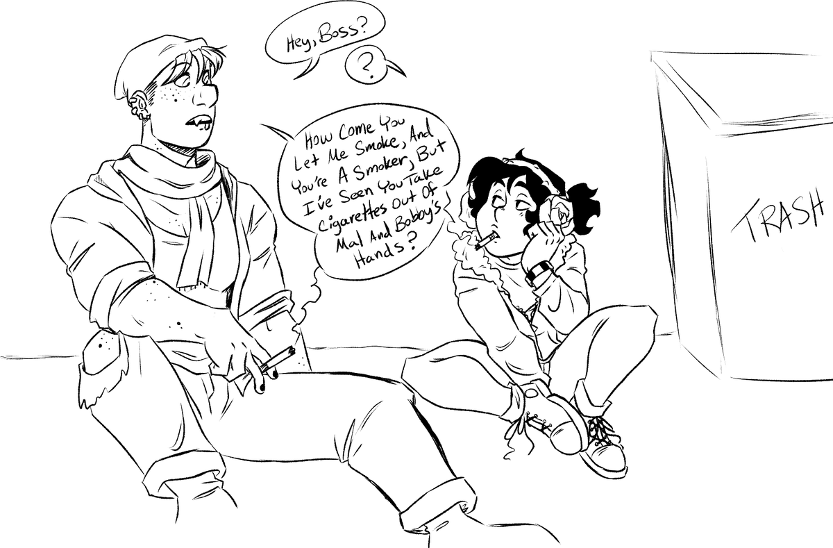 Jimmy doesn't let his human(esque) employees smoke
#MiddleverseVirginia #originalcharacter